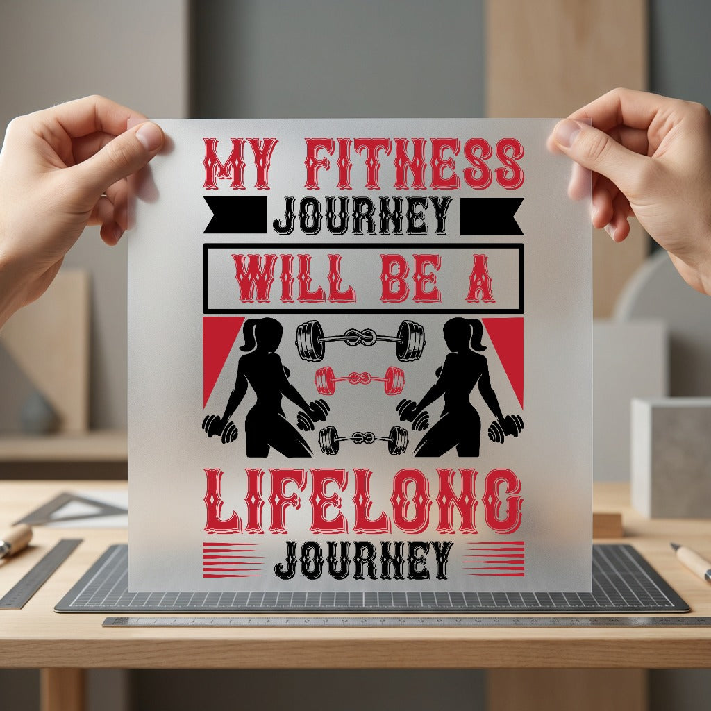Fitness Journey Lifelong Gym Fitness Gym Ready to Press DTF Transfer for Dtf