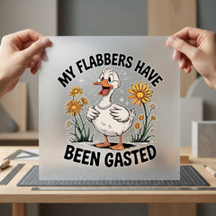 Flabbers Have Been Gasted Funny Pet Ready to Press DTF Transfer for Dtf