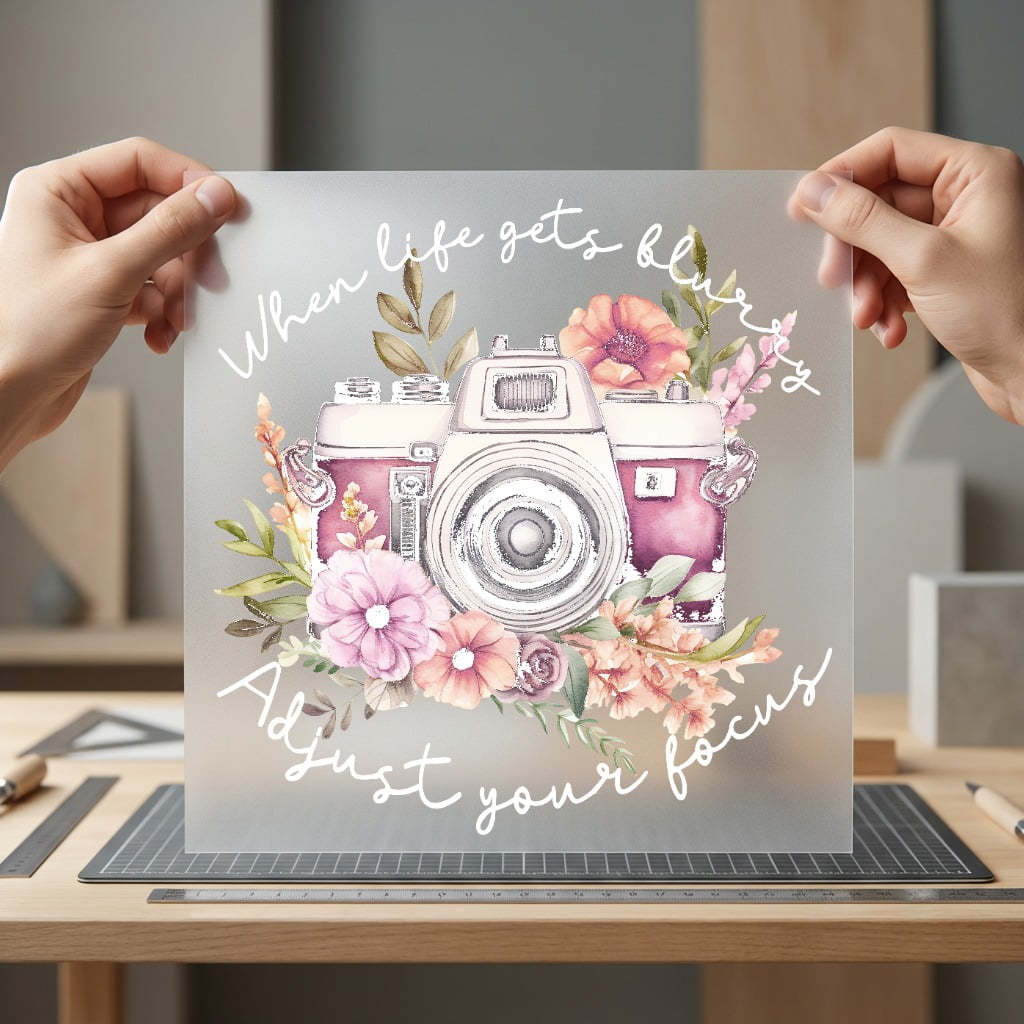 Floral Camera Quote Inspirational Floral Ready to Press DTF Transfer for Dtf