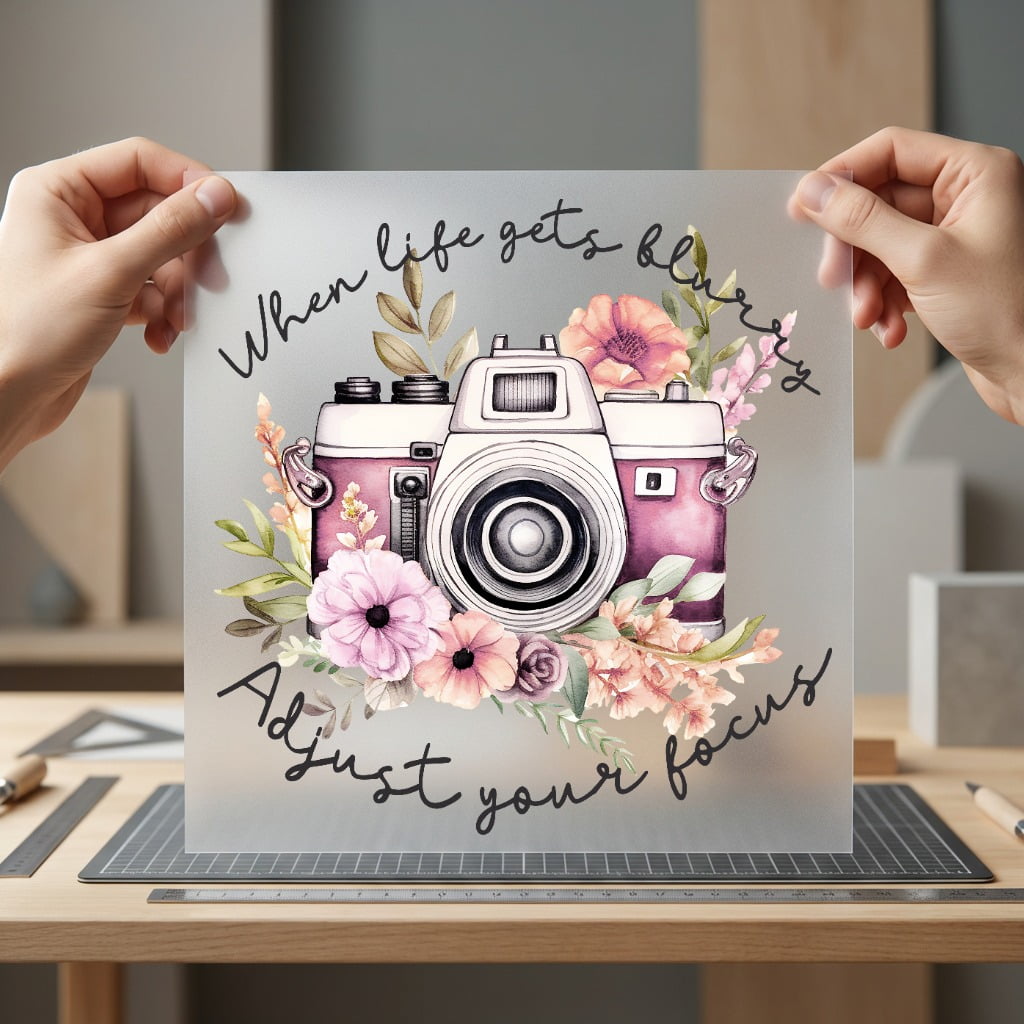 Floral Camera Quote Inspirational Floral Ready to Press DTF Transfer for Dtf