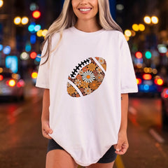 Floral Football Retro Vintage Autumn Mom Ready to Press DTF Transfer for Dtf