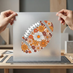 Floral Football Retro Vintage Autumn Mom Ready to Press DTF Transfer for Dtf