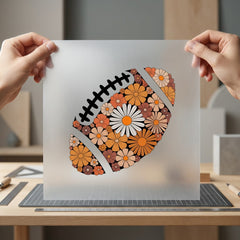 Floral Football Retro Vintage Autumn Mom Ready to Press DTF Transfer for Dtf