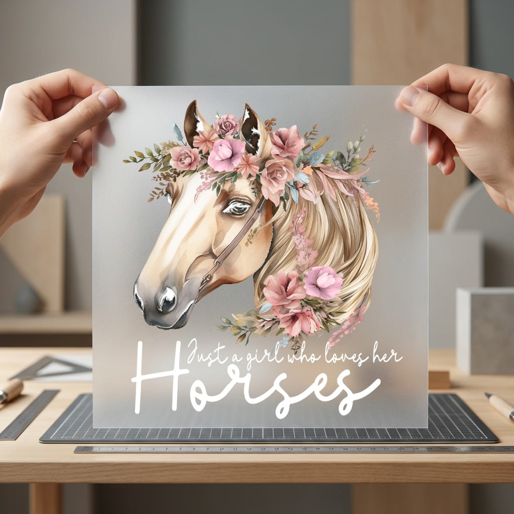 Floral Horse Head Quote Usa Mom Ready to Press DTF Transfer for Dtf
