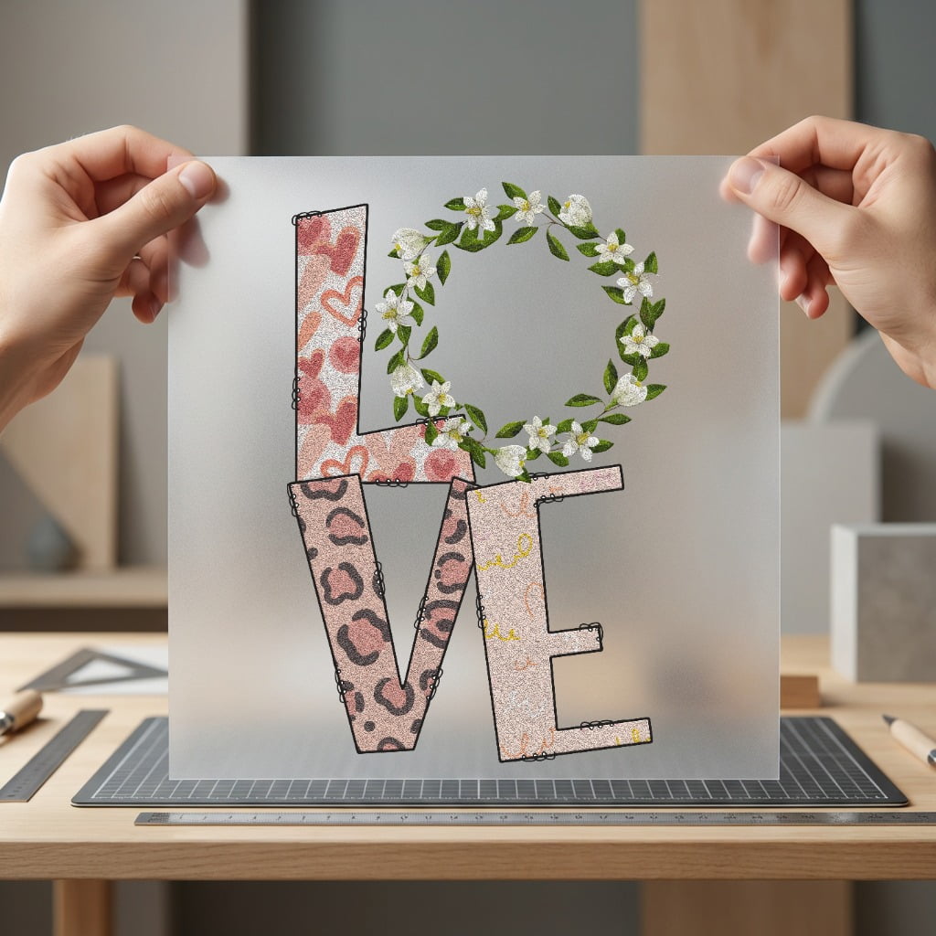 Floral Love Leopard Romantic Valentine Floral Ready to Press DTF Transfer for Dtf
