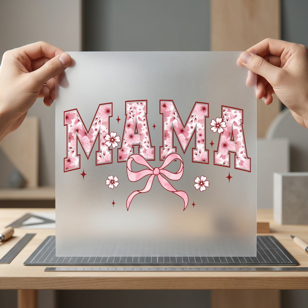 Floral Mama Bow Feminine Mom Mama Ready to Press DTF Transfer for Dtf
