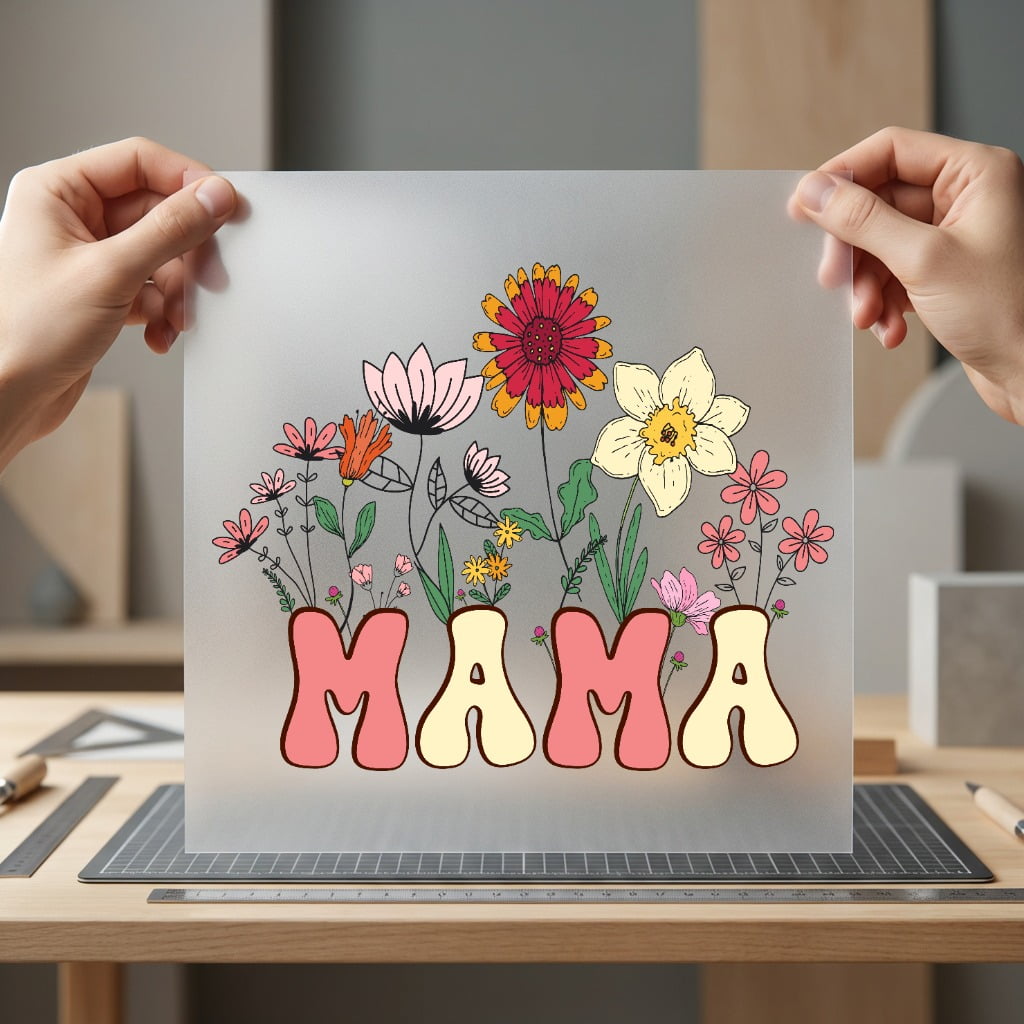 Floral Mama Retro Bloom Mom Mama Ready to Press DTF Transfer for Dtf