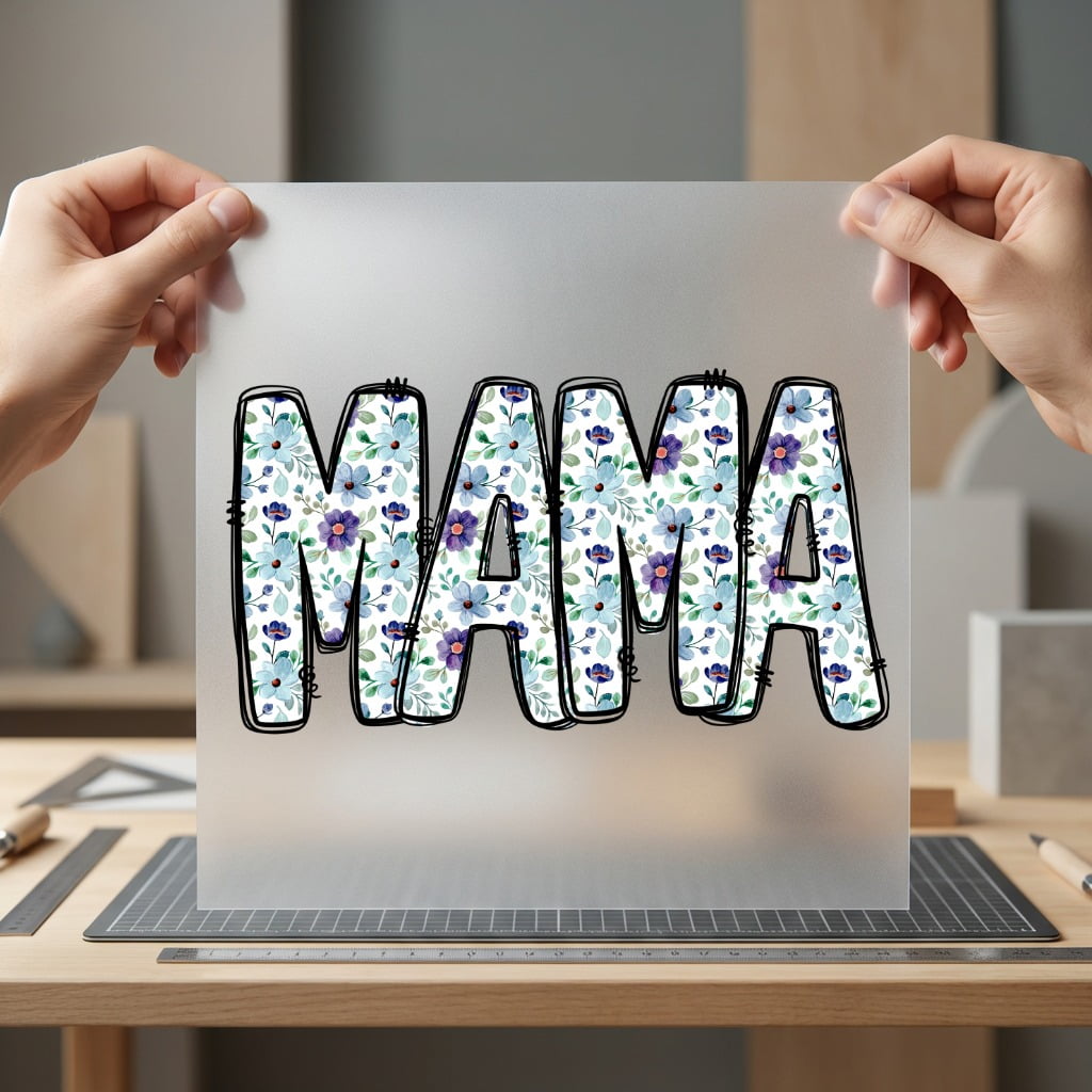 Floral Mama Watercolor Diy Mom Mama Ready to Press DTF Transfer for Dtf