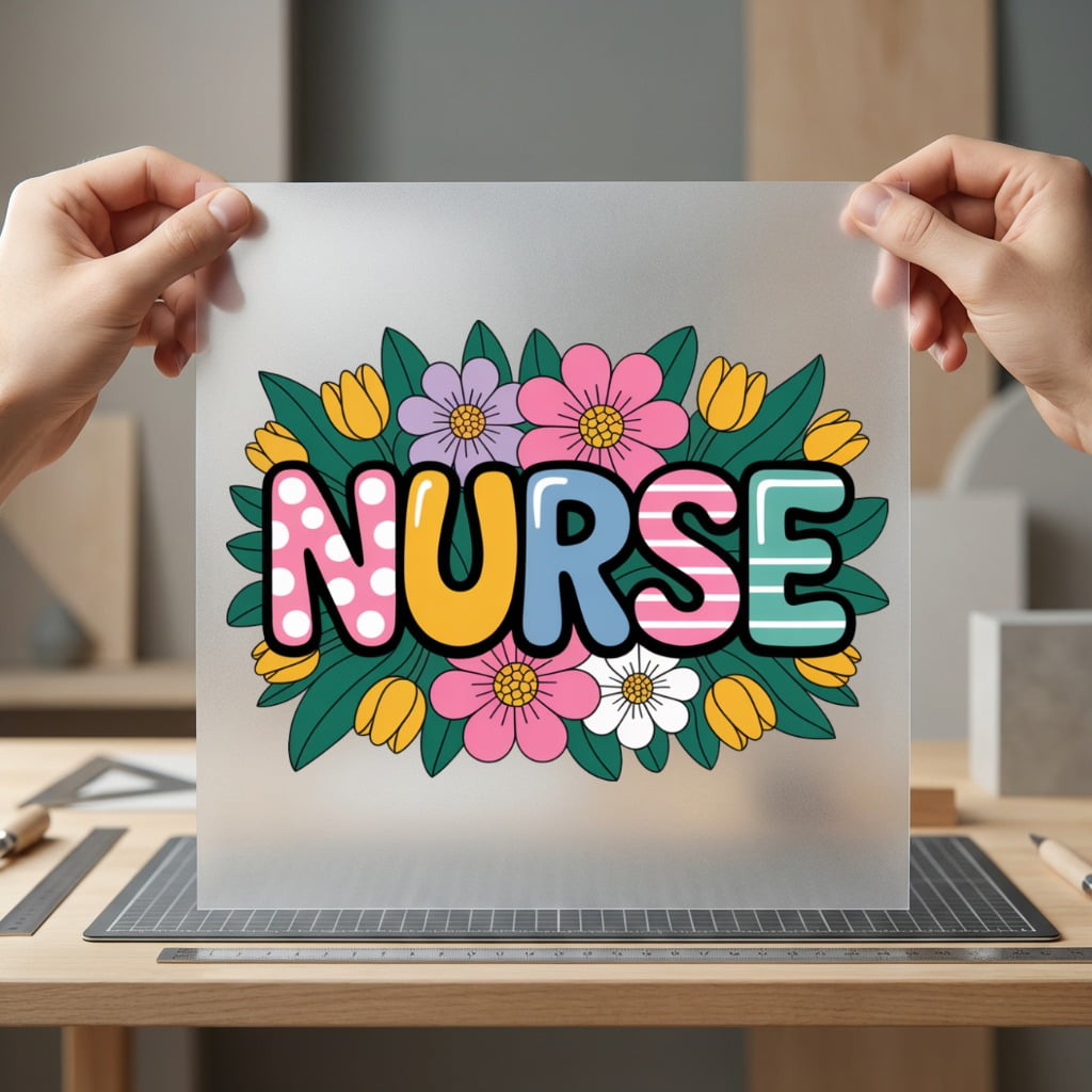 Floral Nurse Retro Style Nurse Retro Ready to Press DTF Transfer for Dtf