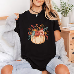 Floral Pumpkin Bouquet Autumn Thanksgiving Autumn Ready to Press DTF Transfer for Dtf