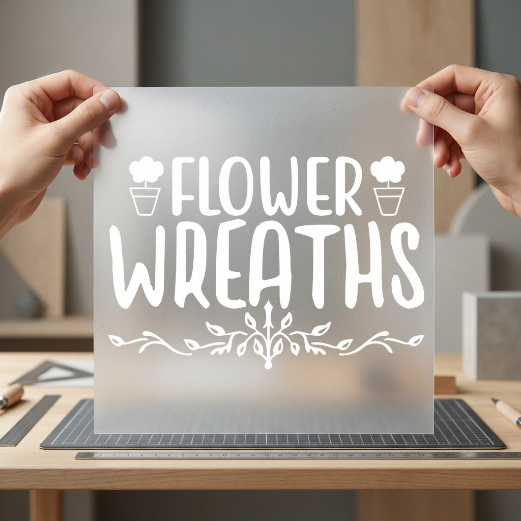 Flower Wreaths Text Floral Aesthetic Floral Ready to Press DTF Transfer for Dtf