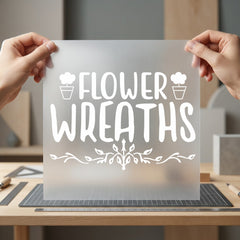 Flower Wreaths Text Floral Aesthetic Floral Ready to Press DTF Transfer for Dtf