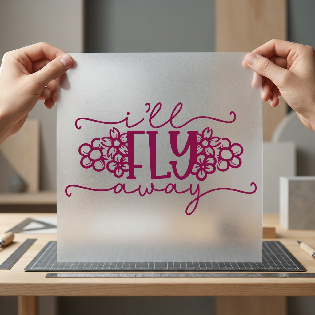Fly Away Quote Floral Floral Ready to Press DTF Transfer for Dtf