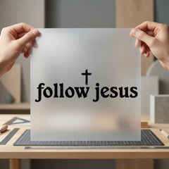 Follow Jesus Cross Faith-inspired Christian Faith Ready to Press DTF Transfer for Dtf