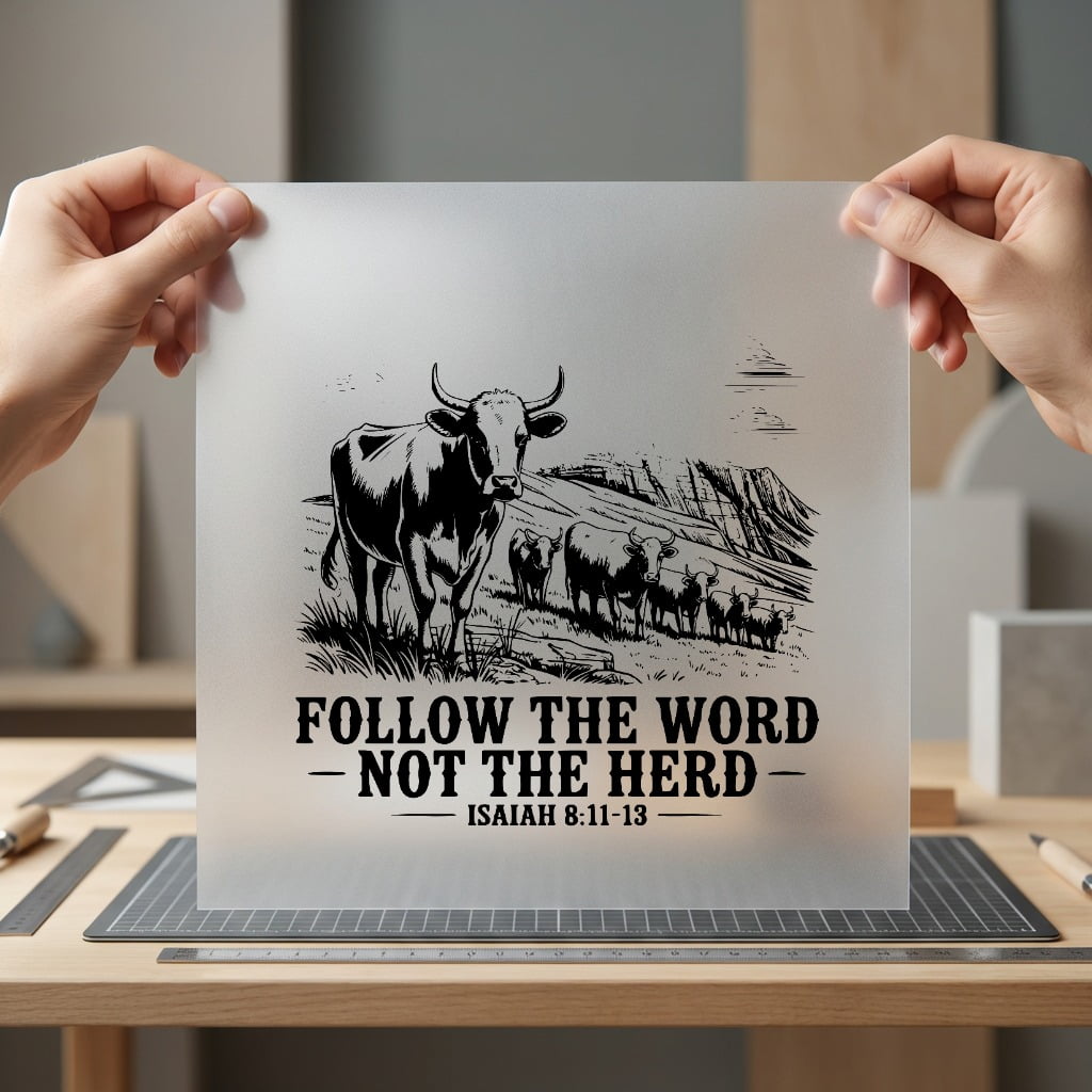 Follow Word Not Herd Christian Faith Ready to Press DTF Transfer for Dtf