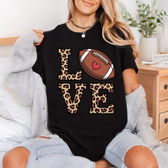 Football Love Leopard Game Fitness Leopard Ready to Press DTF Transfer for Dtf