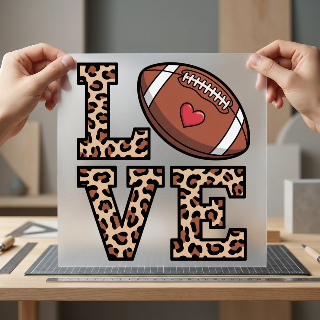 Football Love Leopard Game Fitness Leopard Ready to Press DTF Transfer for Dtf