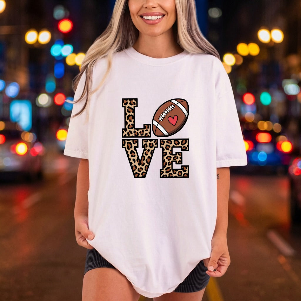 Football Love Leopard Sports Fitness Leopard Ready to Press DTF Transfer for Dtf