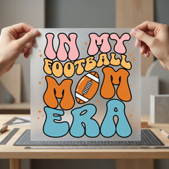 Football Mom Era Retro Mom Retro Ready to Press DTF Transfer for Dtf