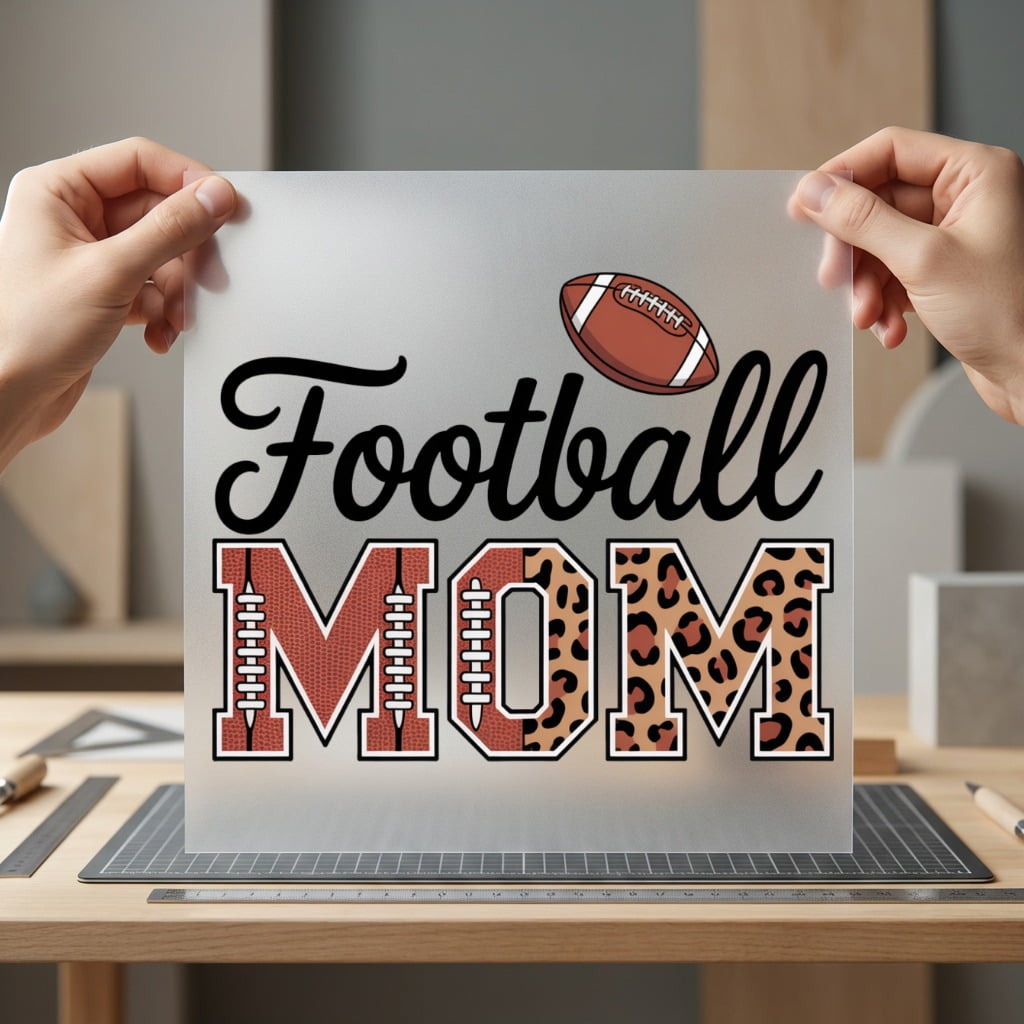 Football Mom Leopard Game Mom Vintage Ready to Press DTF Transfer for Dtf