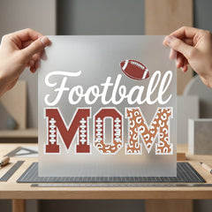 Football Mom Leopard Game Mom Vintage Ready to Press DTF Transfer for Dtf