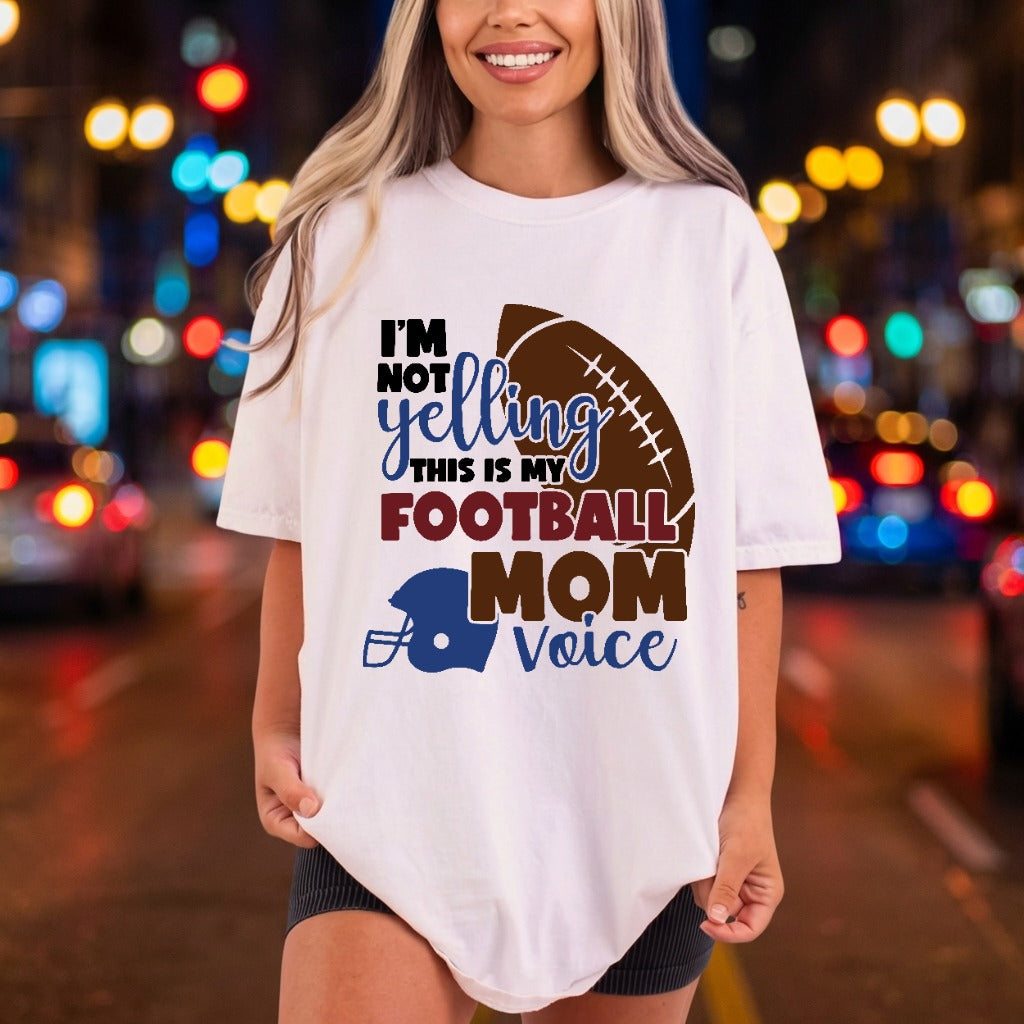 Football Mom Voice Game Mom Funny Ready to Press DTF Transfer for Dtf
