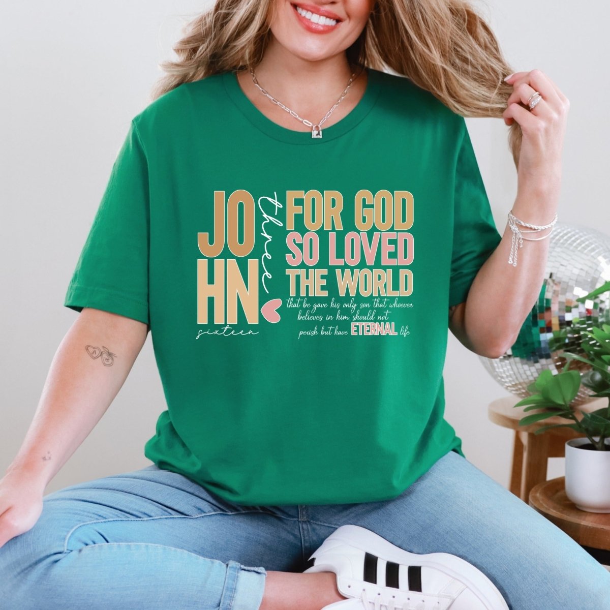 For God So Loved | John 3:16 Eternal Life Tee - Luckets.com