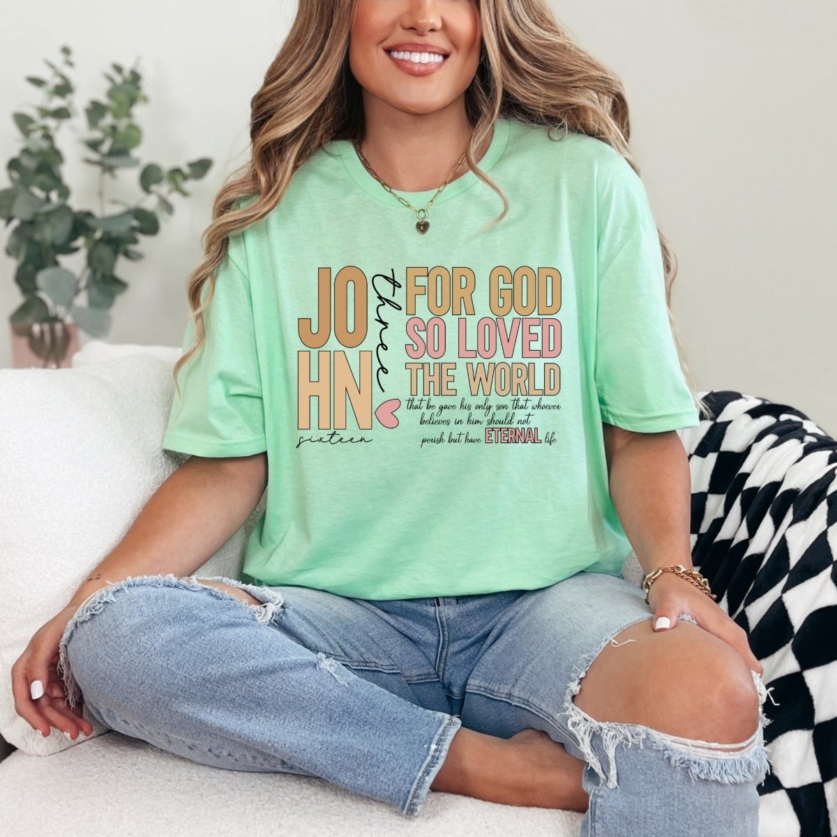 For God So Loved | John 3:16 Eternal Life Tee - Luckets.com