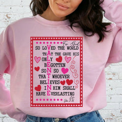 For God So Loved | John 3:16 Valentine Sweatshirt - Luckets.com