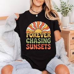 Forever Chasing Sunsets Retro Vintage Retro Ready to Press DTF Transfer for Dtf