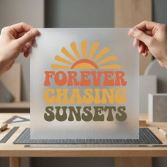Forever Chasing Sunsets Retro Vintage Retro Ready to Press DTF Transfer for Dtf