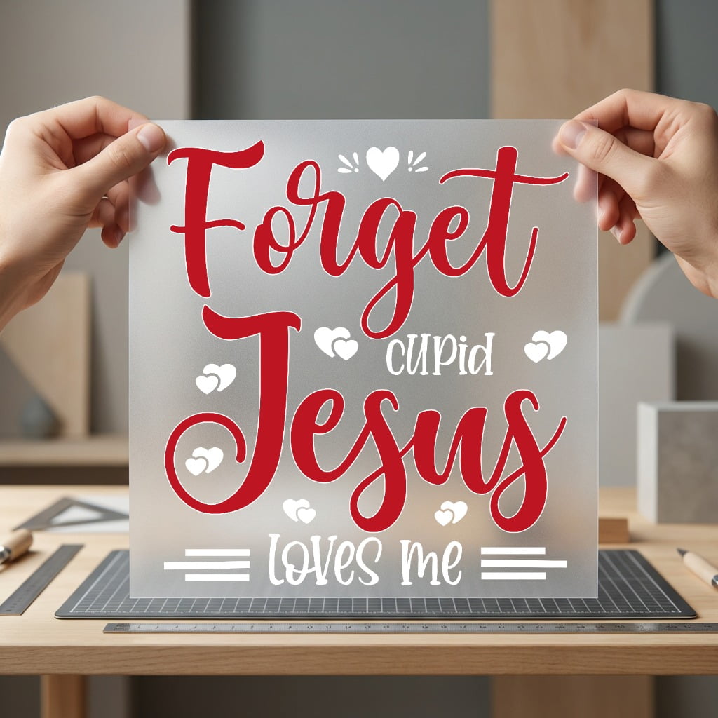 Forget Cupid Jesus Loves Christian Faith Ready to Press DTF Transfer for Dtf