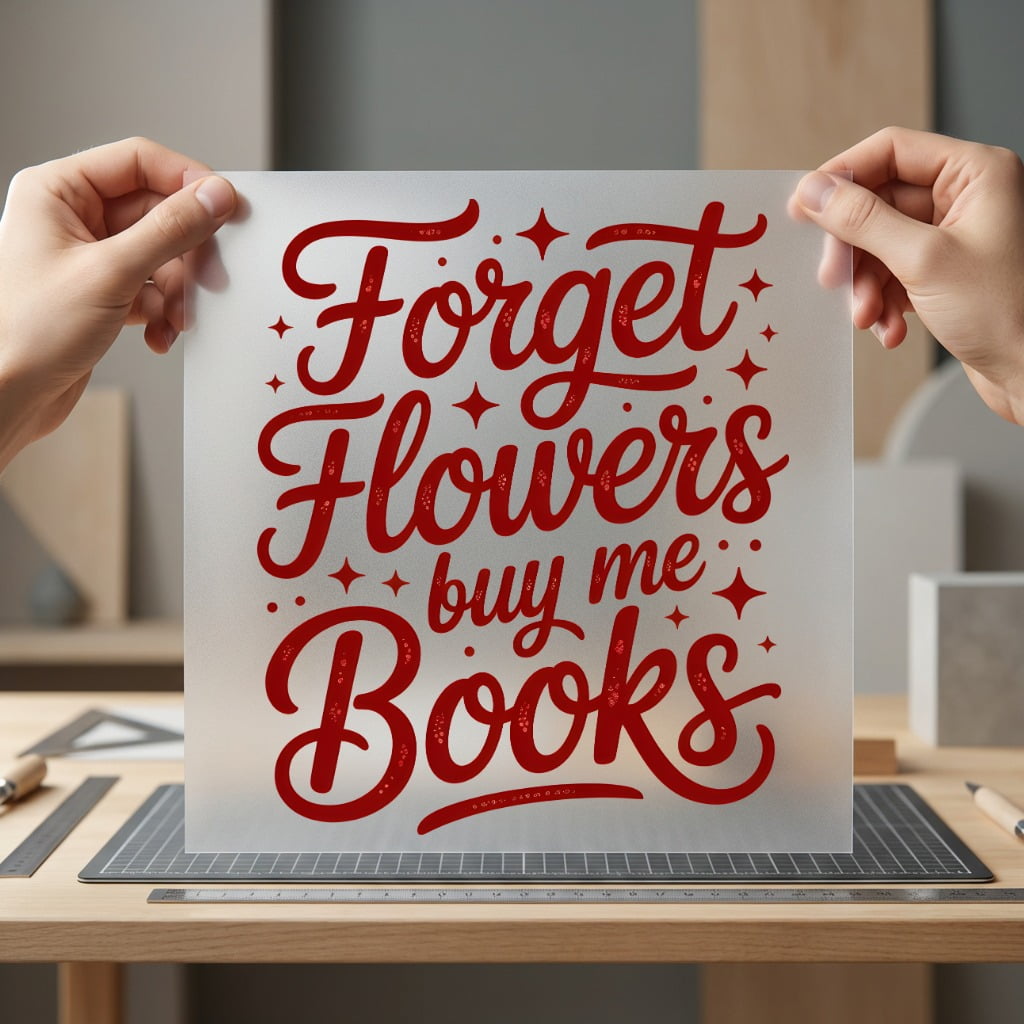 Forget Flowers Buy Books Valentine Retro Ready to Press DTF Transfer for Dtf