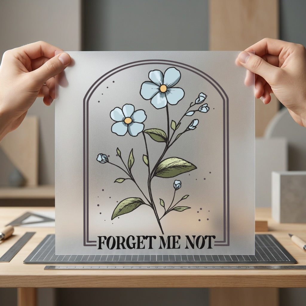 Forget Not Floral Botanical Vintage Retro Ready to Press DTF Transfer for Dtf