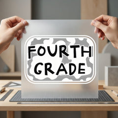 Fourth Grade Cow Educational Teacher Vintage Ready to Press DTF Transfer for Dtf