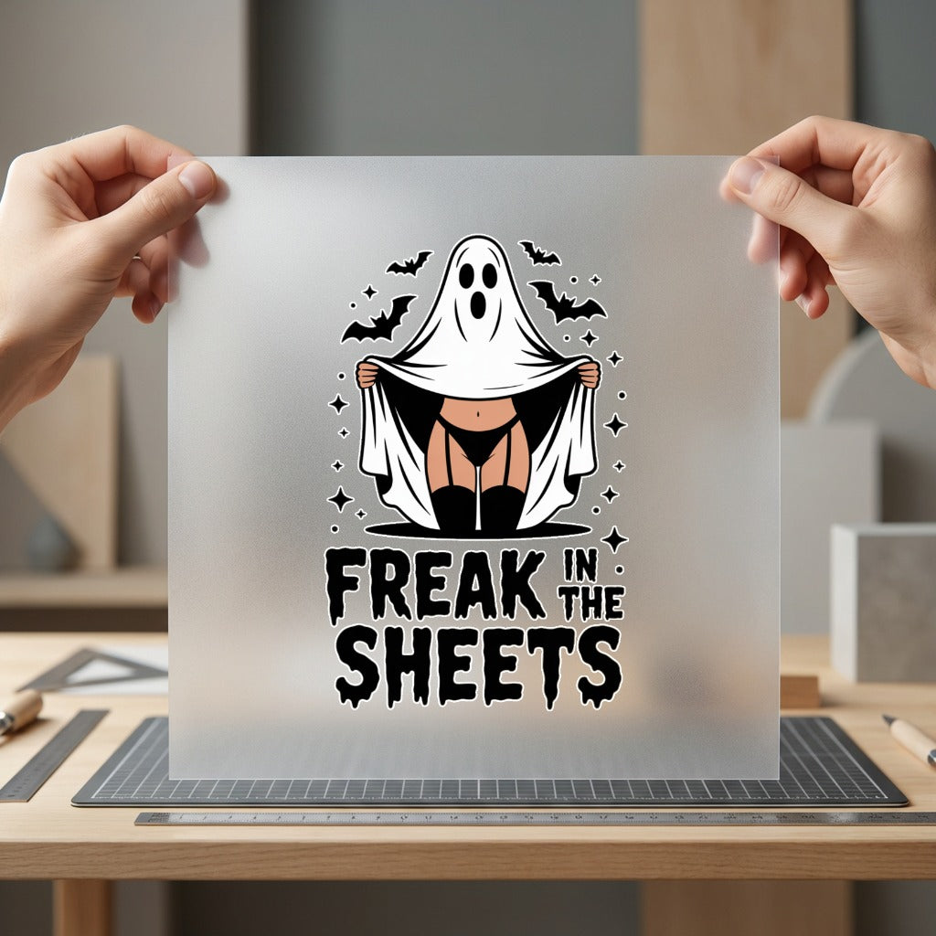 Freak Sheets Ghost Halloween Halloween Funny Ready to Press DTF Transfer for Dtf