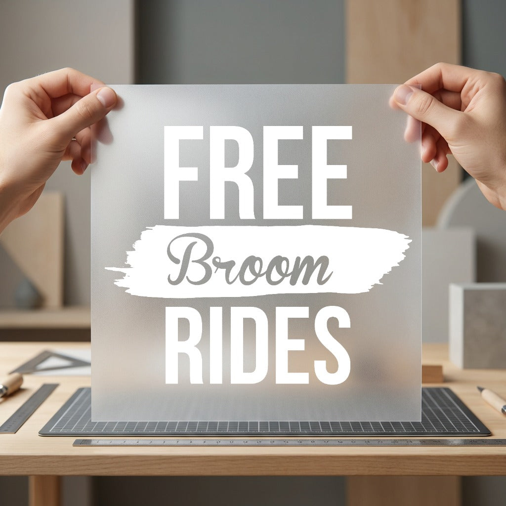 Free Broom Rides Halloween Halloween Vintage Ready to Press DTF Transfer for Dtf