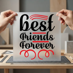 Friends Forever Diy Cute Quotes Collection Cute & Kawaii Collection Ready to Press DTF Transfer for Dtf