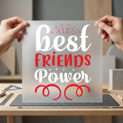 Friends Power Friendship Diy Funny Sarcastic Ready to Press DTF Transfer for Dtf