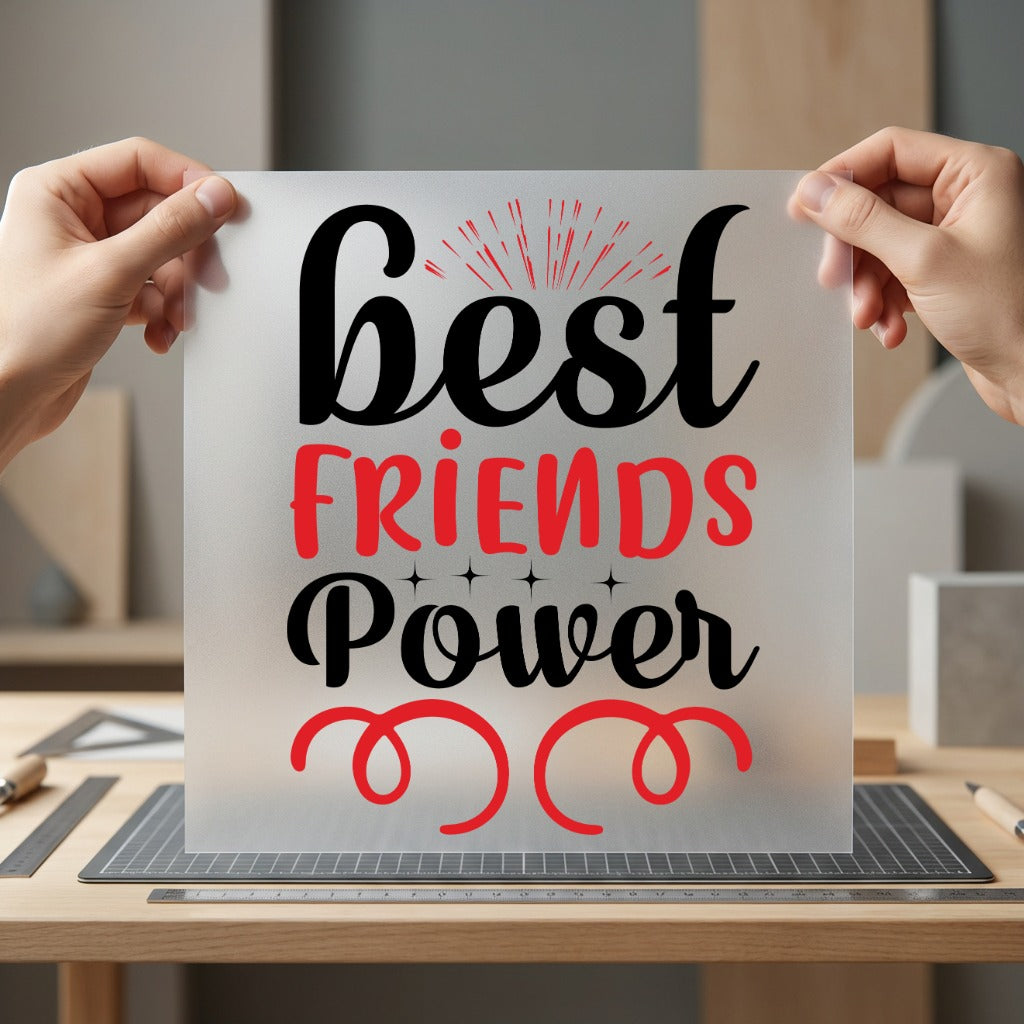 Friends Power Friendship Diy Funny Sarcastic Ready to Press DTF Transfer for Dtf