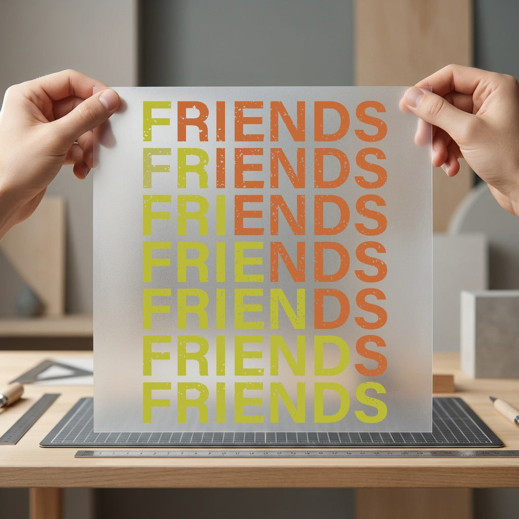 Friends Repeat Text Retro Funny Sarcastic Ready to Press DTF Transfer for Dtf
