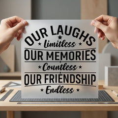 Friendship Limitless Motivational Diy Family & Relationships Collection Couples Collection Ready to Press DTF Transfer for…