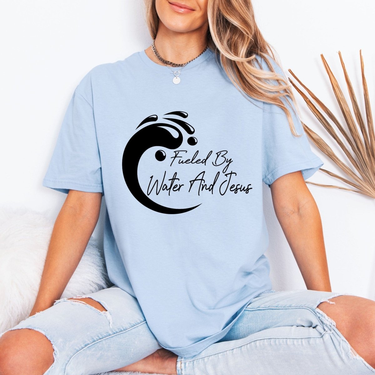 Fueled By Water & Jesus | Baptism & Faith Tee - Luckets.com