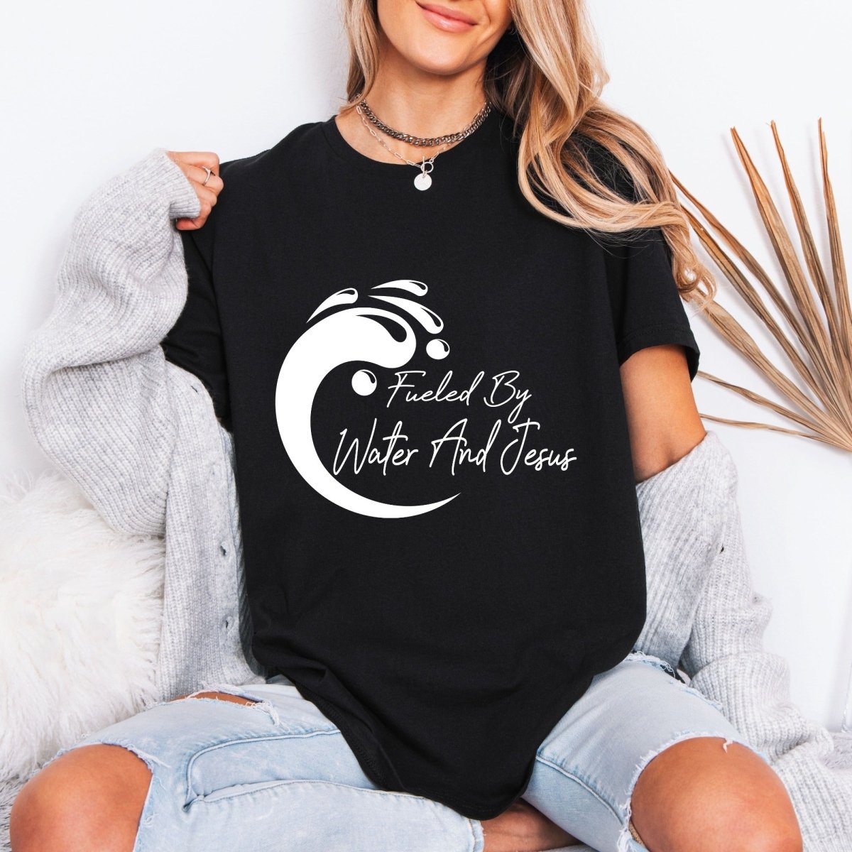 Fueled By Water & Jesus | Baptism & Faith Tee - Luckets.com
