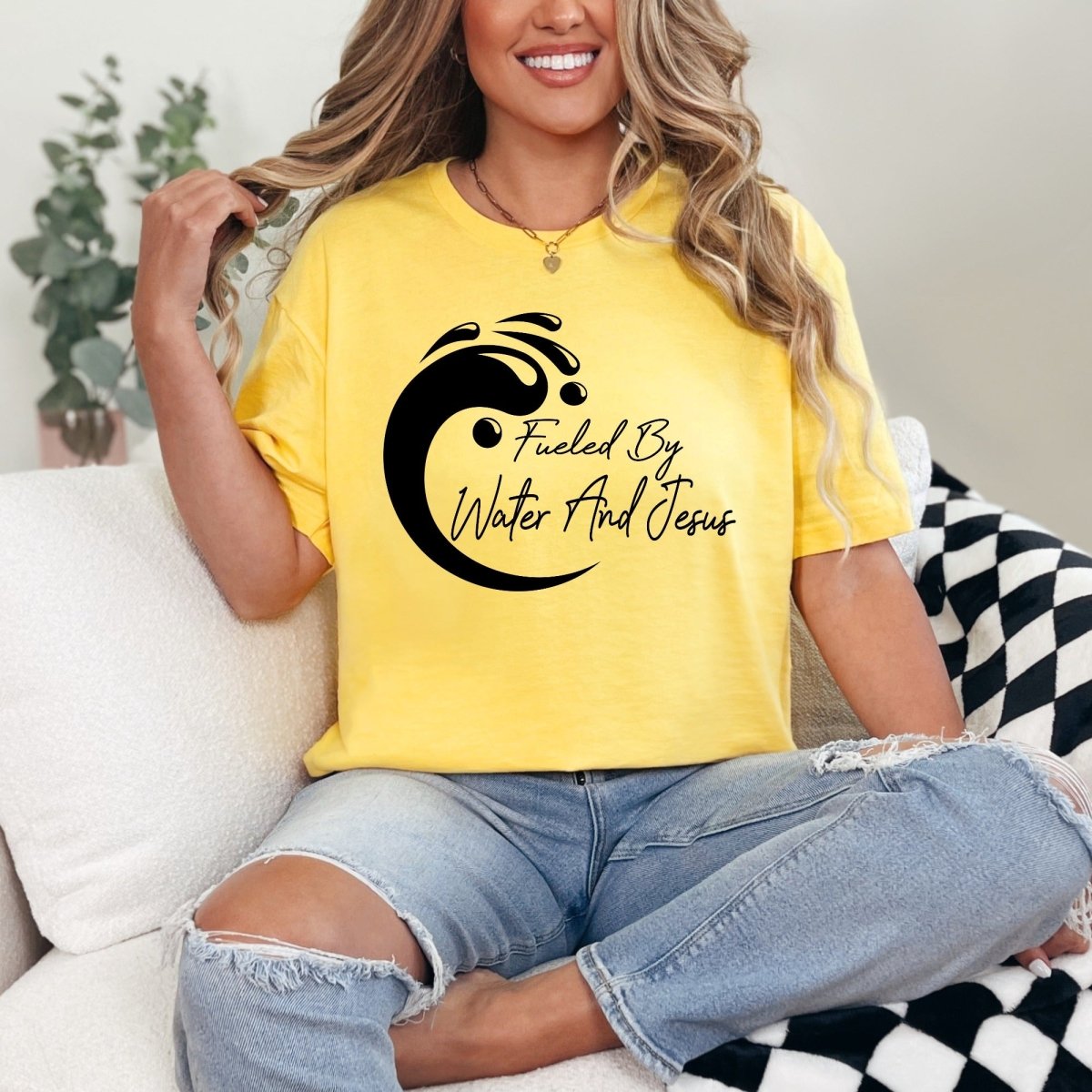 Fueled By Water & Jesus | Baptism & Faith Tee - Luckets.com