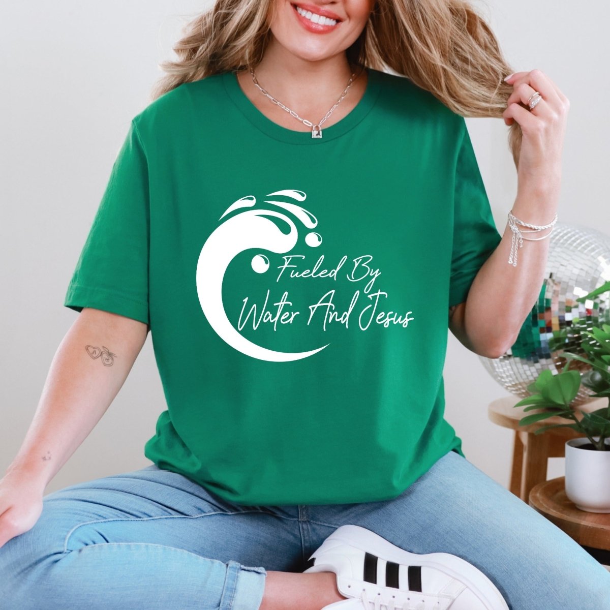 Fueled By Water & Jesus | Baptism & Faith Tee - Luckets.com