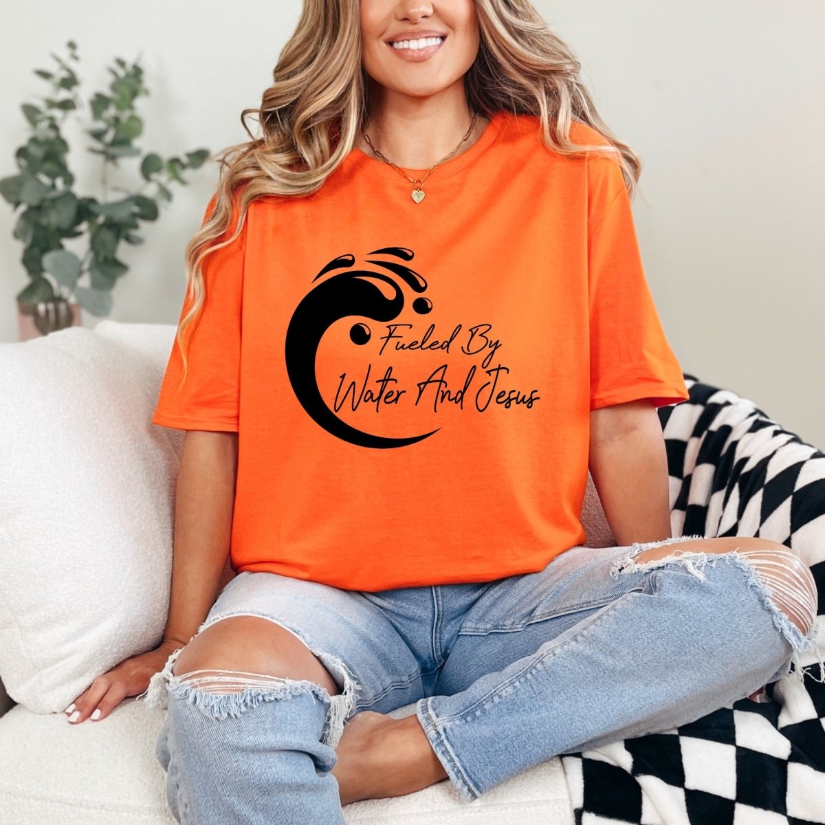 Fueled By Water & Jesus | Baptism & Faith Tee - Luckets.com