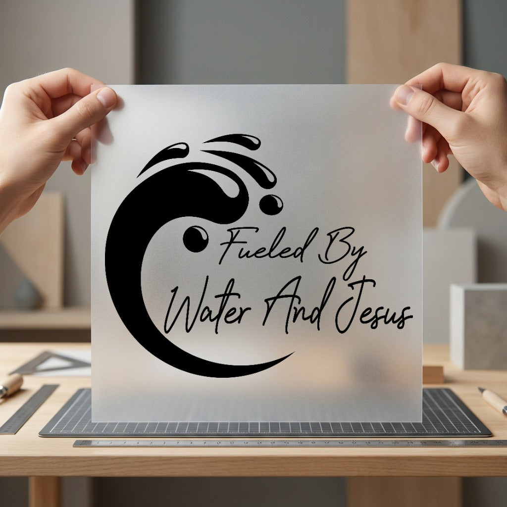 Fueled Water Jesus Christian Christian Faith Ready to Press DTF Transfer for Dtf