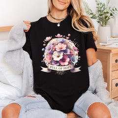 Full Hope Floral Bouquet Christian Faith Ready to Press DTF Transfer for Dtf