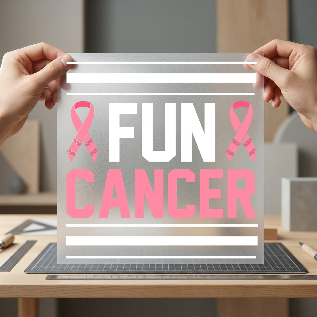 Fun Cancer Pink Ribbon Faith Ready to Press DTF Transfer for Dtf